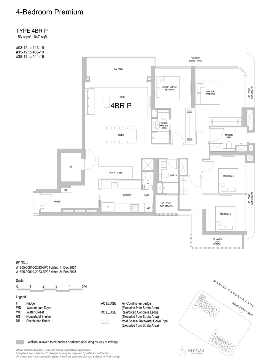 Floor plan 4BR P — 4 Bedroom Premium