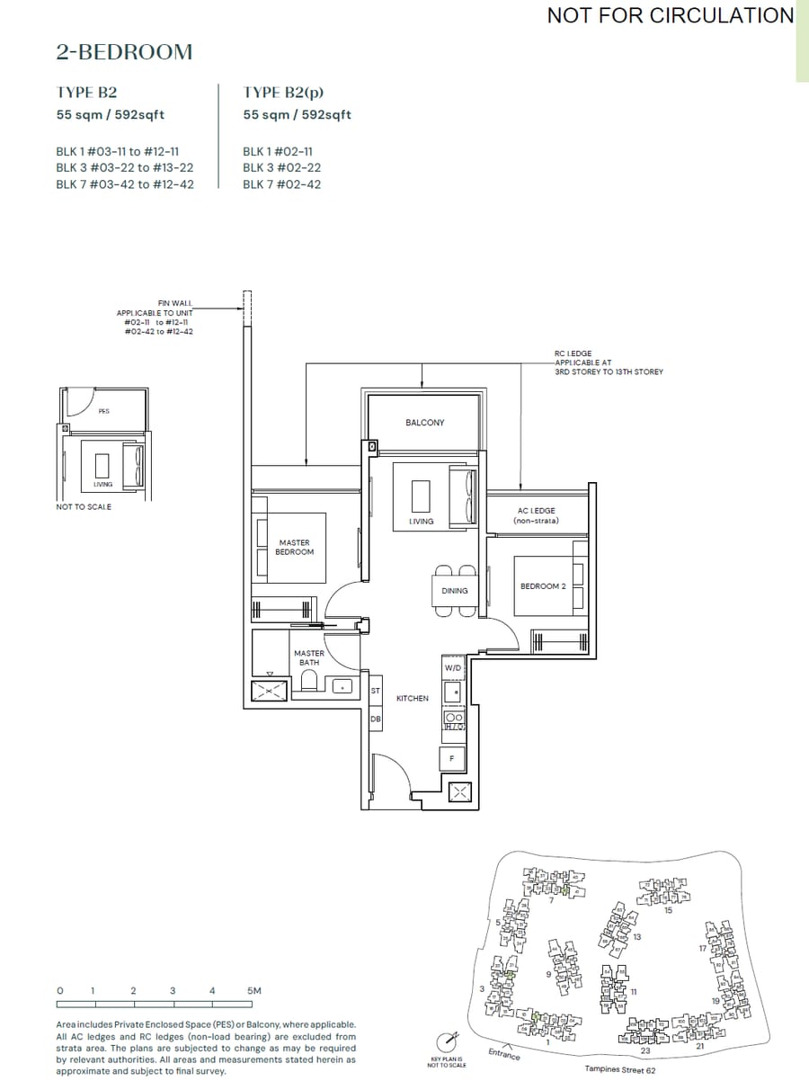 Floor plan B2 — 2 BEDROOM