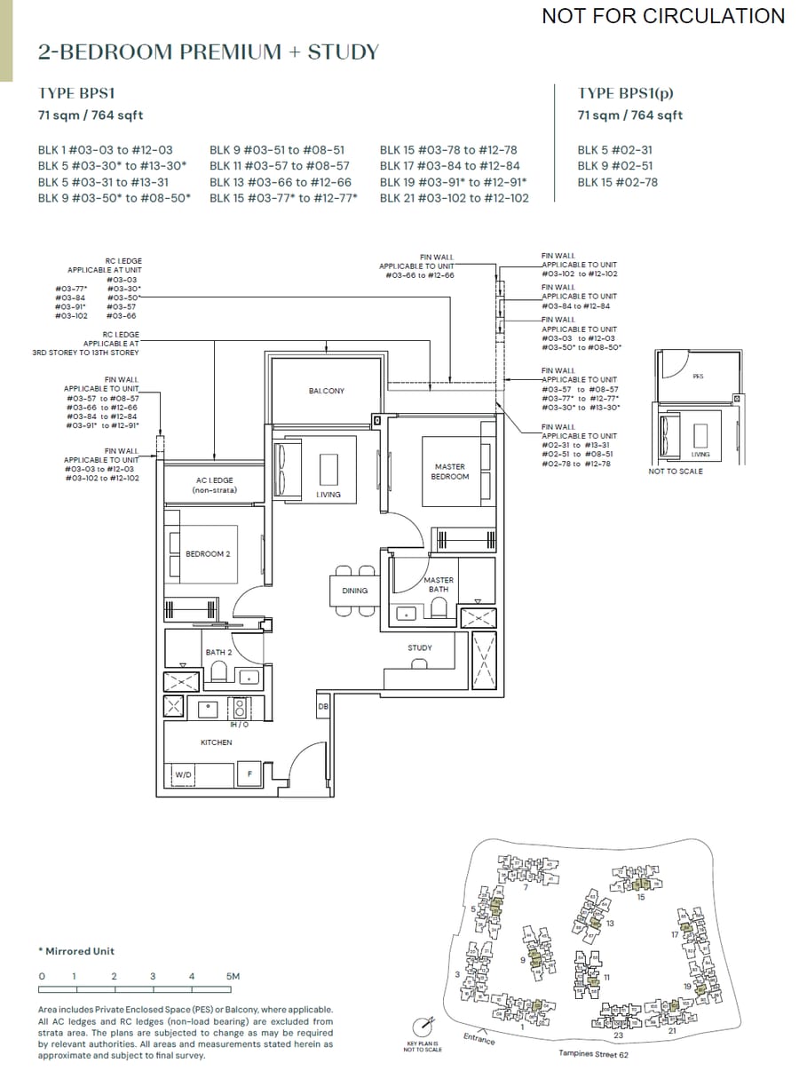 Floor plan BPS1 — 2 BEDROOM PREMIUM + STUDY
