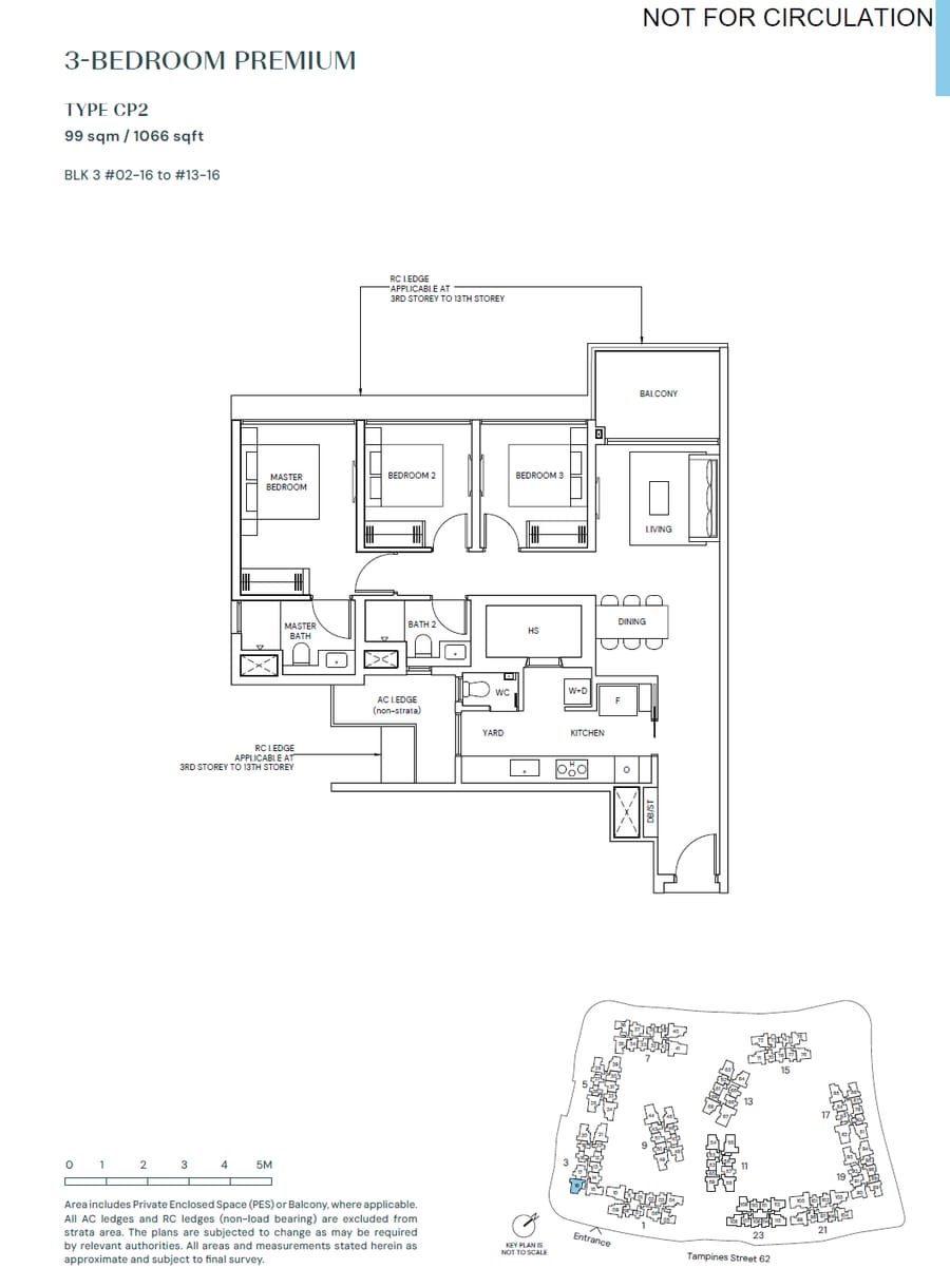 Floor plan CP2 — 3 BEDROOM PREMIUM
