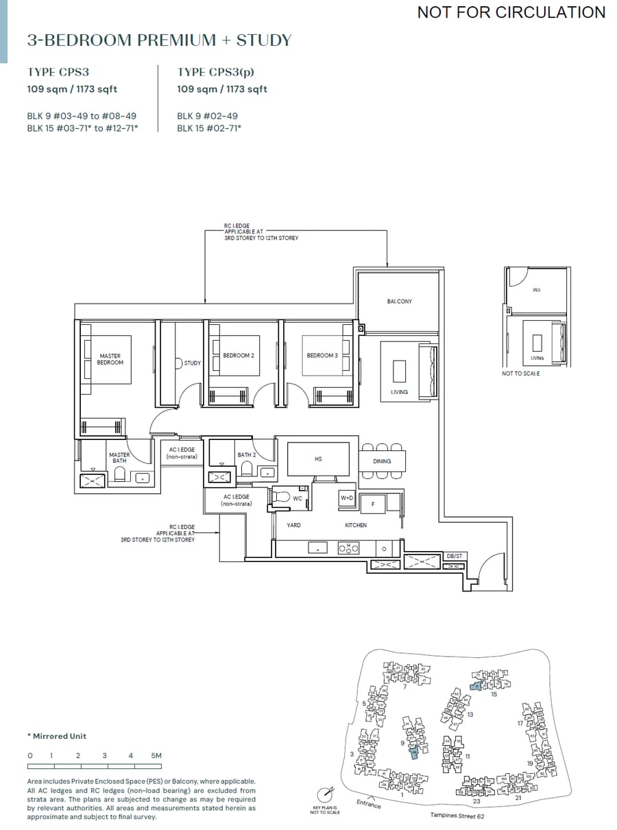 Floor plan CPS3 — 3 BEDROOM PREMIUM + STUDY