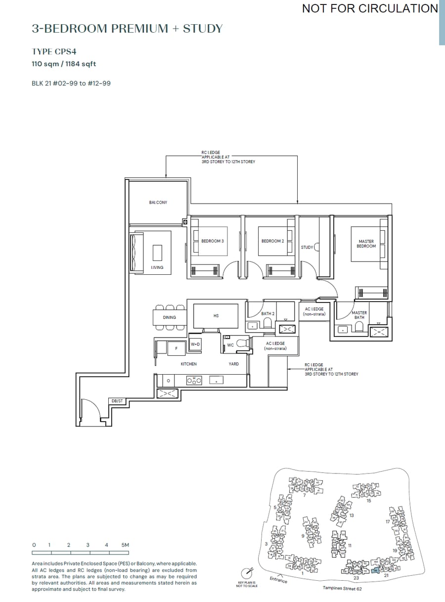 Floor plan CPS4 — 3 BEDROOM PREMIUM + STUDY