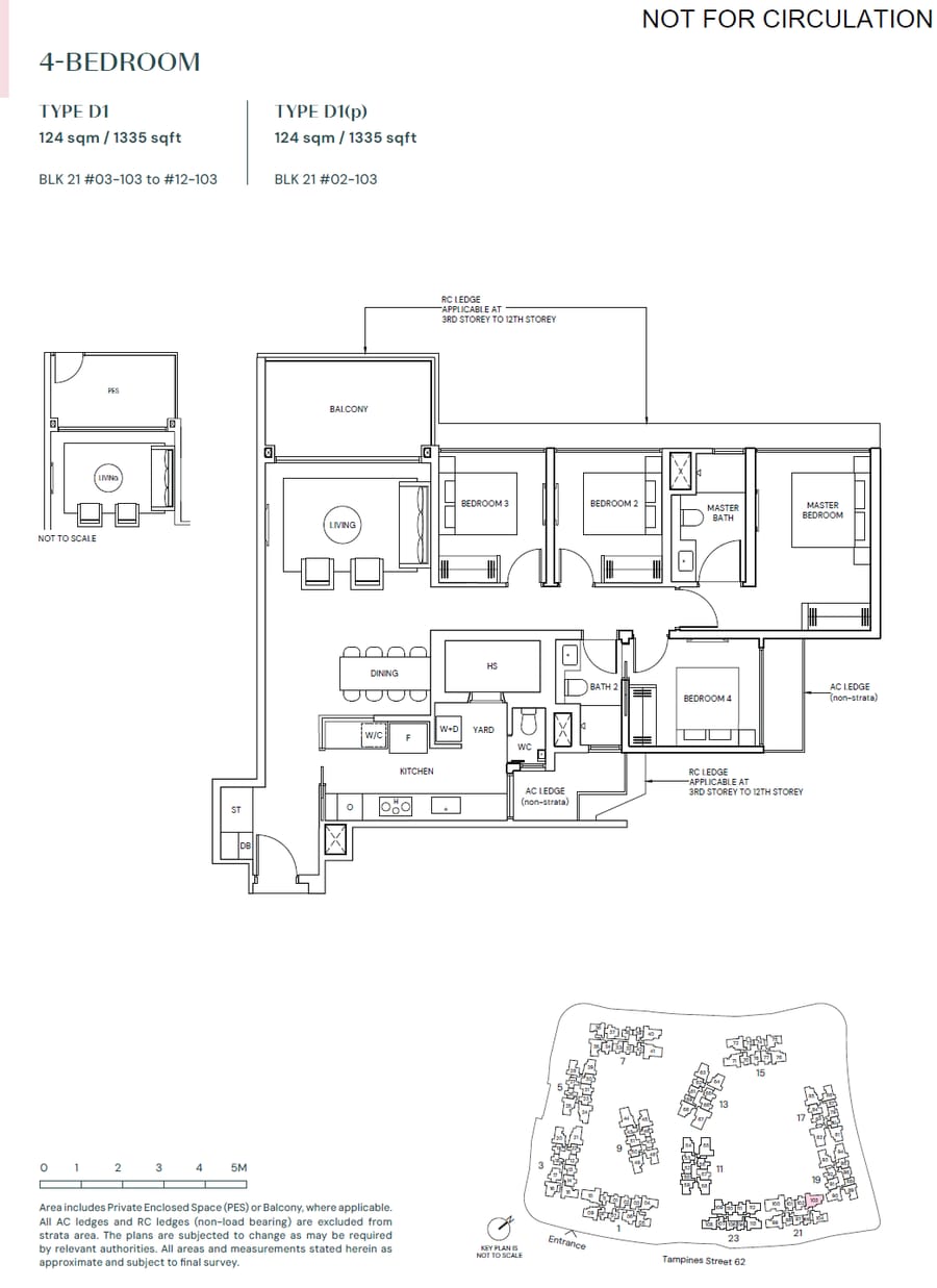 Floor plan D1 — 4 BEDROOM