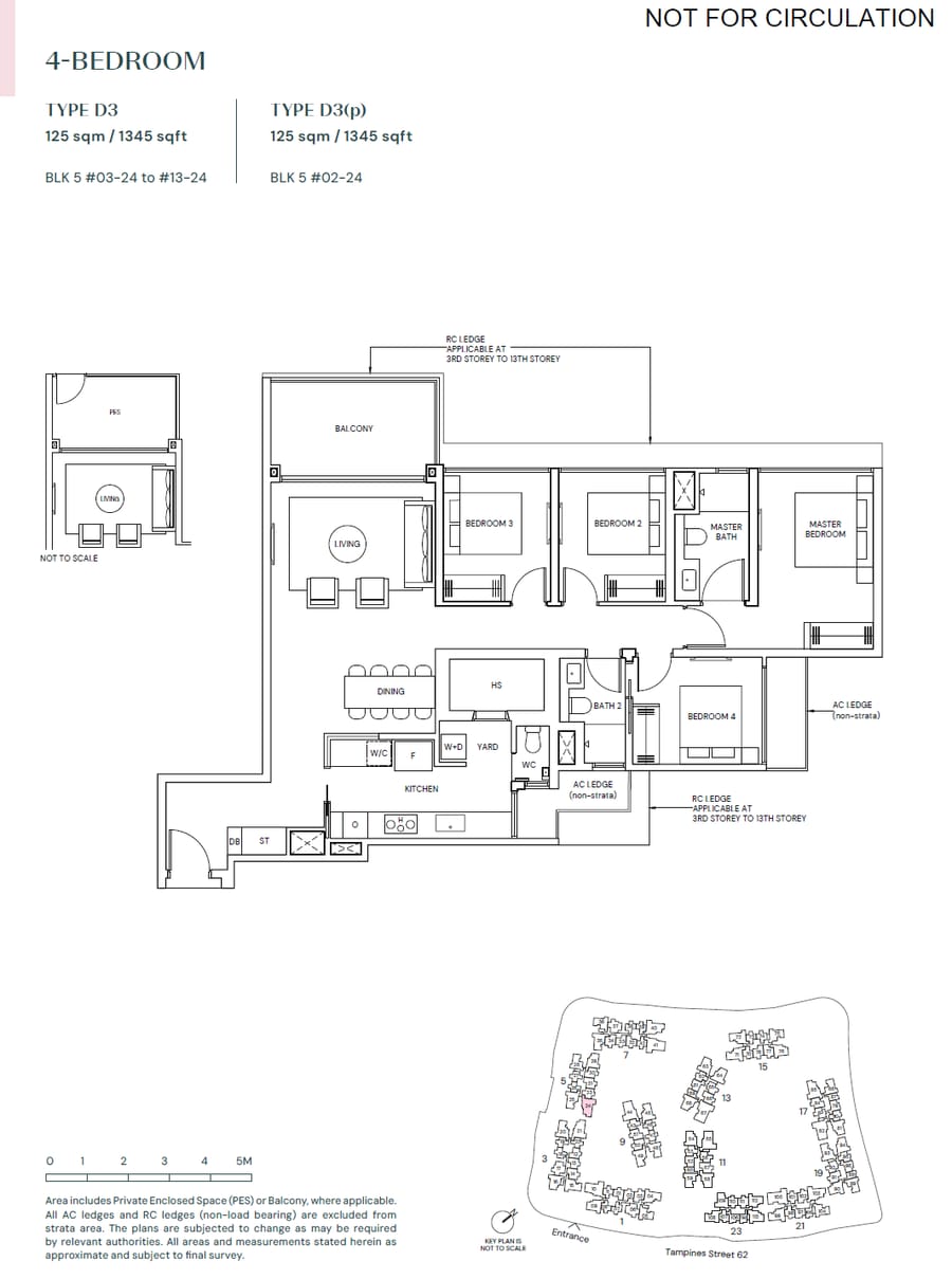Floor plan D3 — 4 BEDROOM