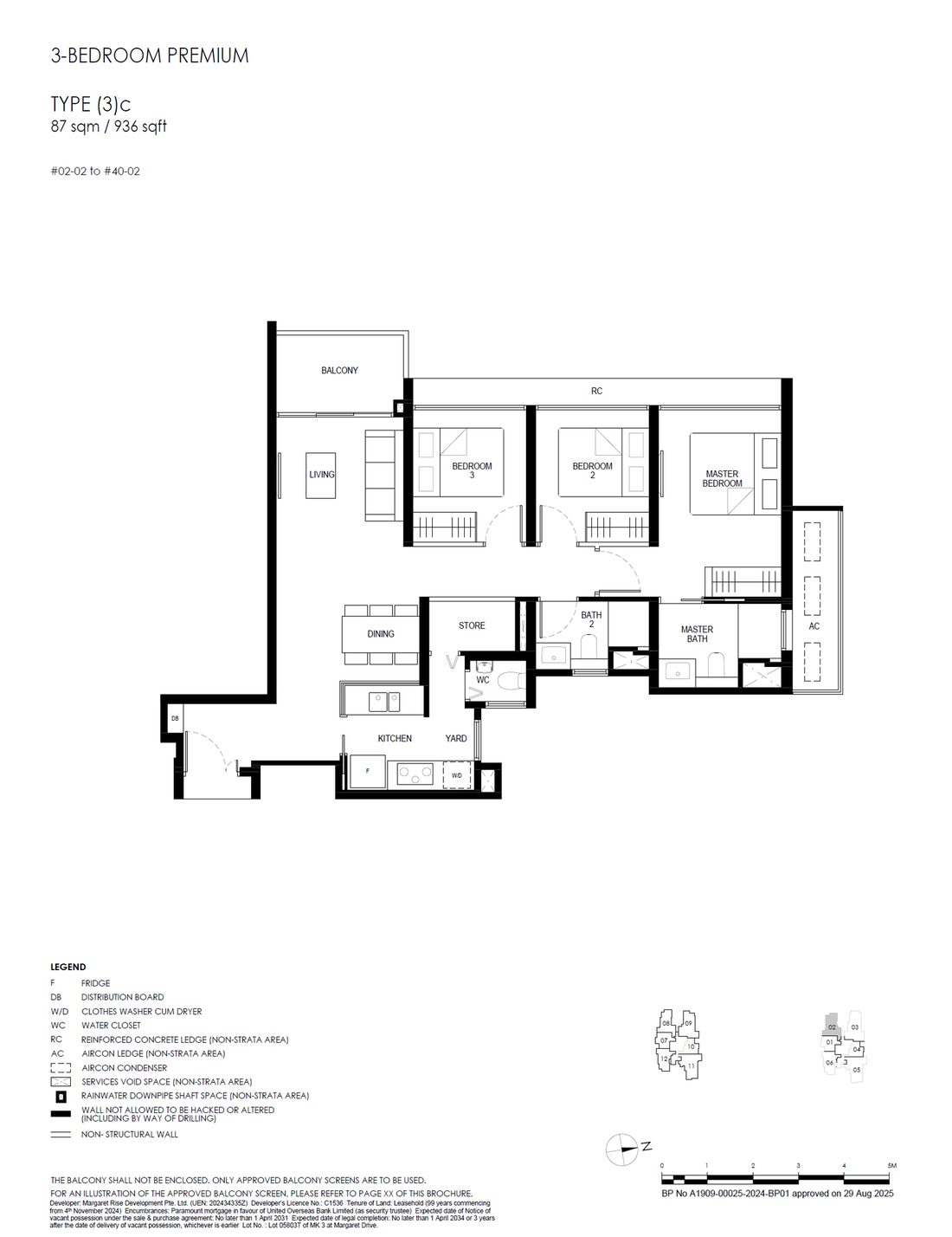 Floor plan (3)c — 3 Bedroom Premium, Penrith