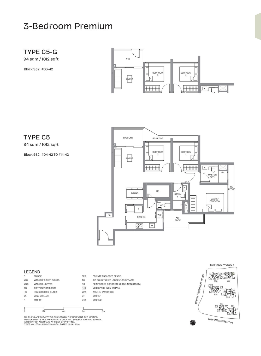 Floor plan C5 — 3 Bedroom Premium