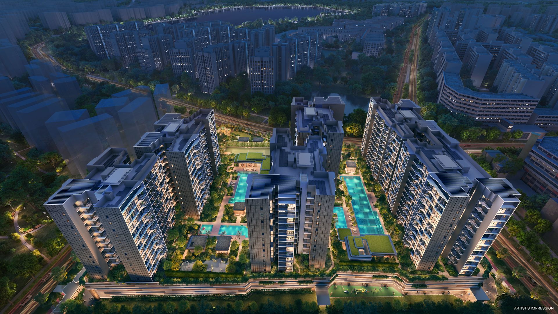 Pinery Residences — aerial artist's impression
