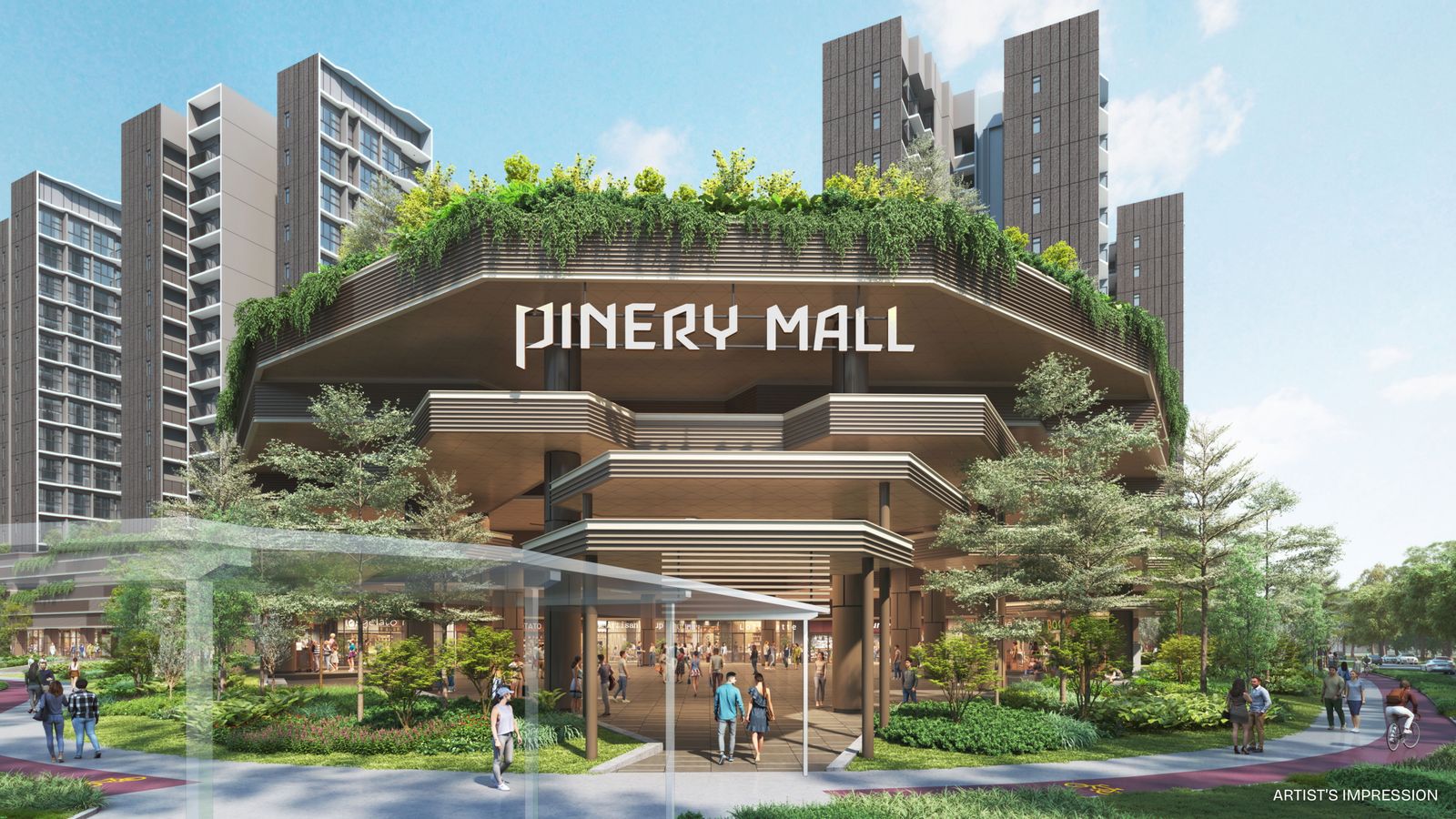Pinery Residences — Community Plaza, artist's impression