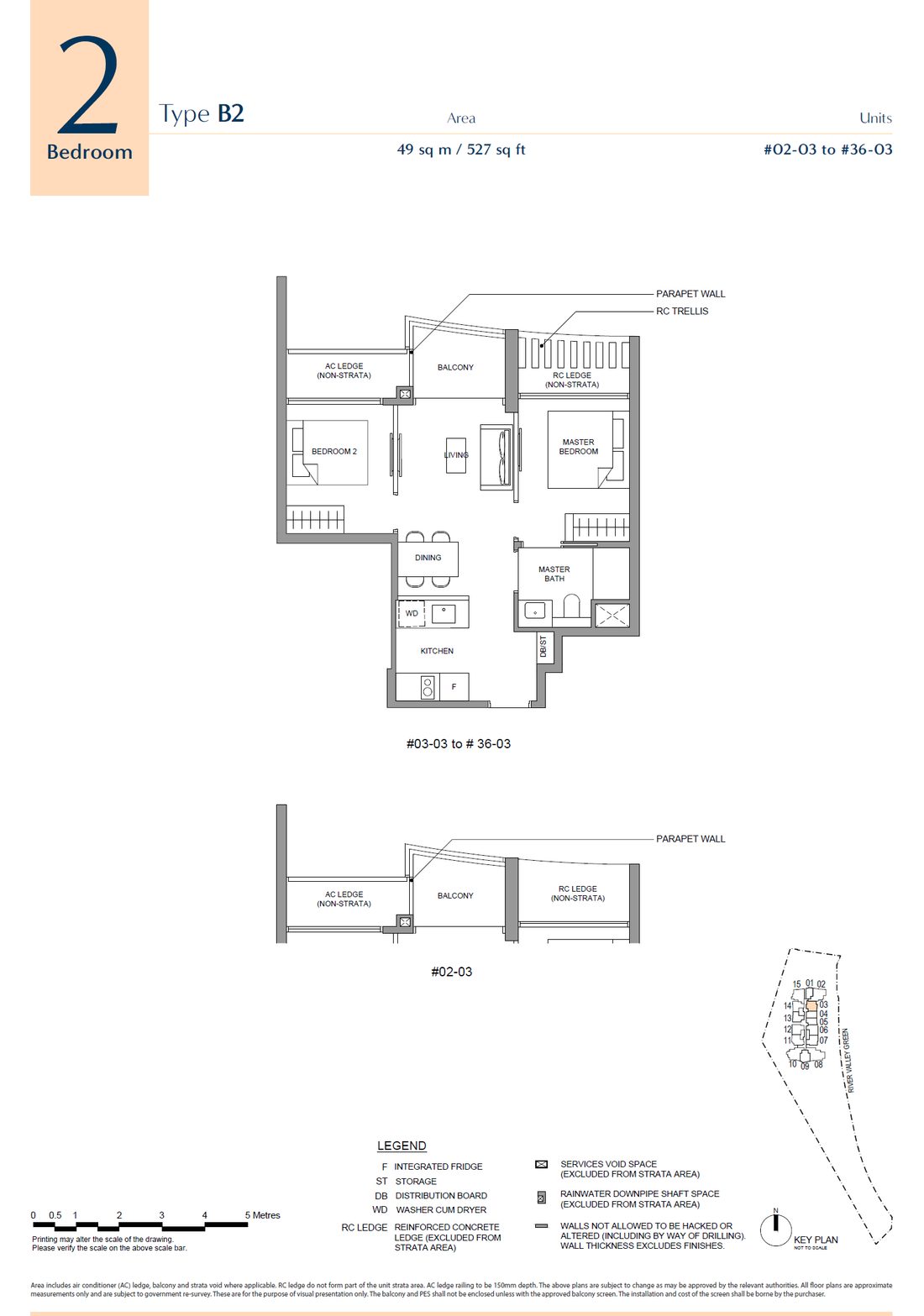 Floor plan B2 — 2 Bedroom · River Green