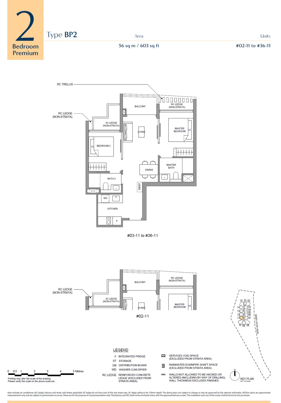 Floor plan BP2 — 2 Bedroom (Premium) · River Green