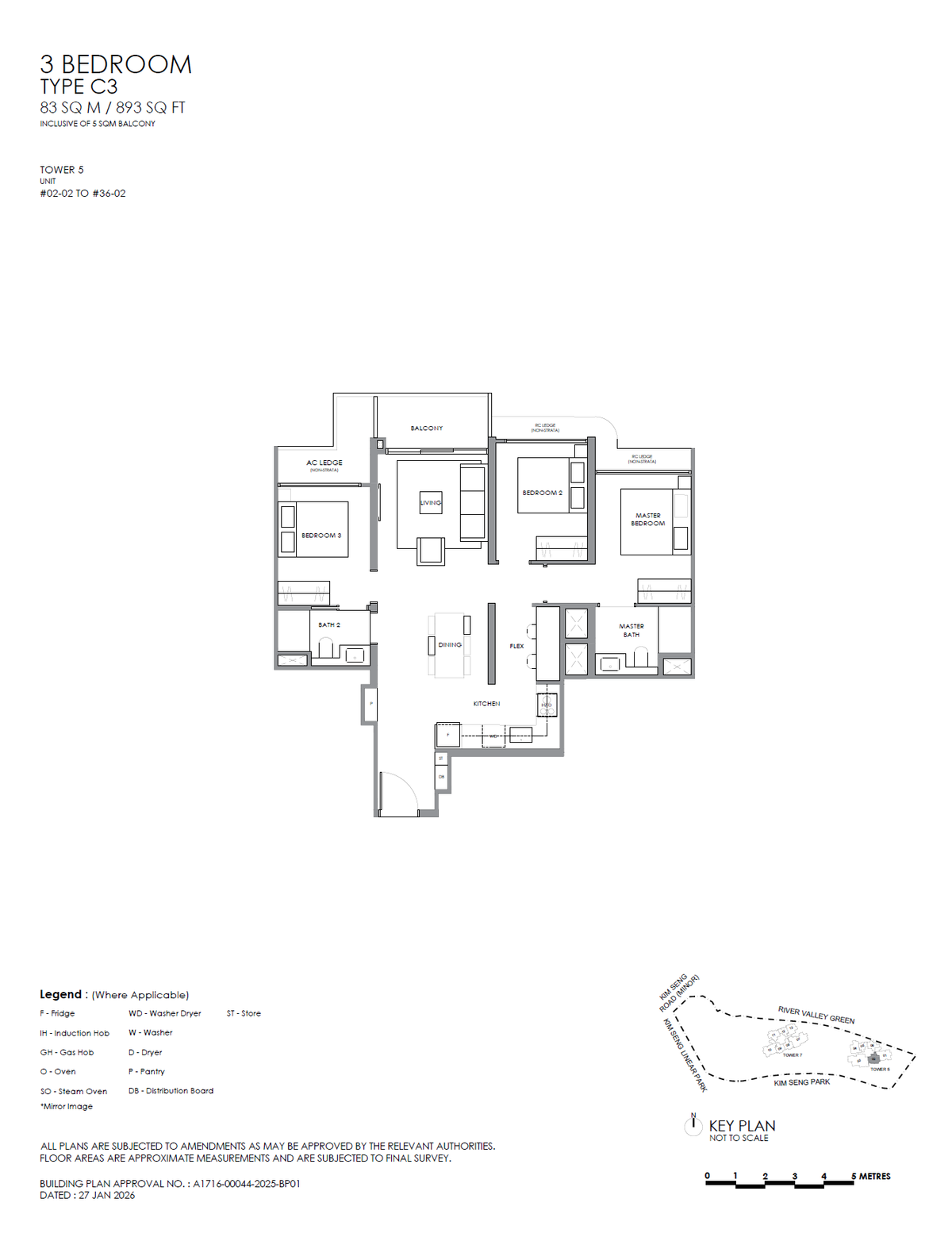 Floor plan C3 — 3 Bedroom