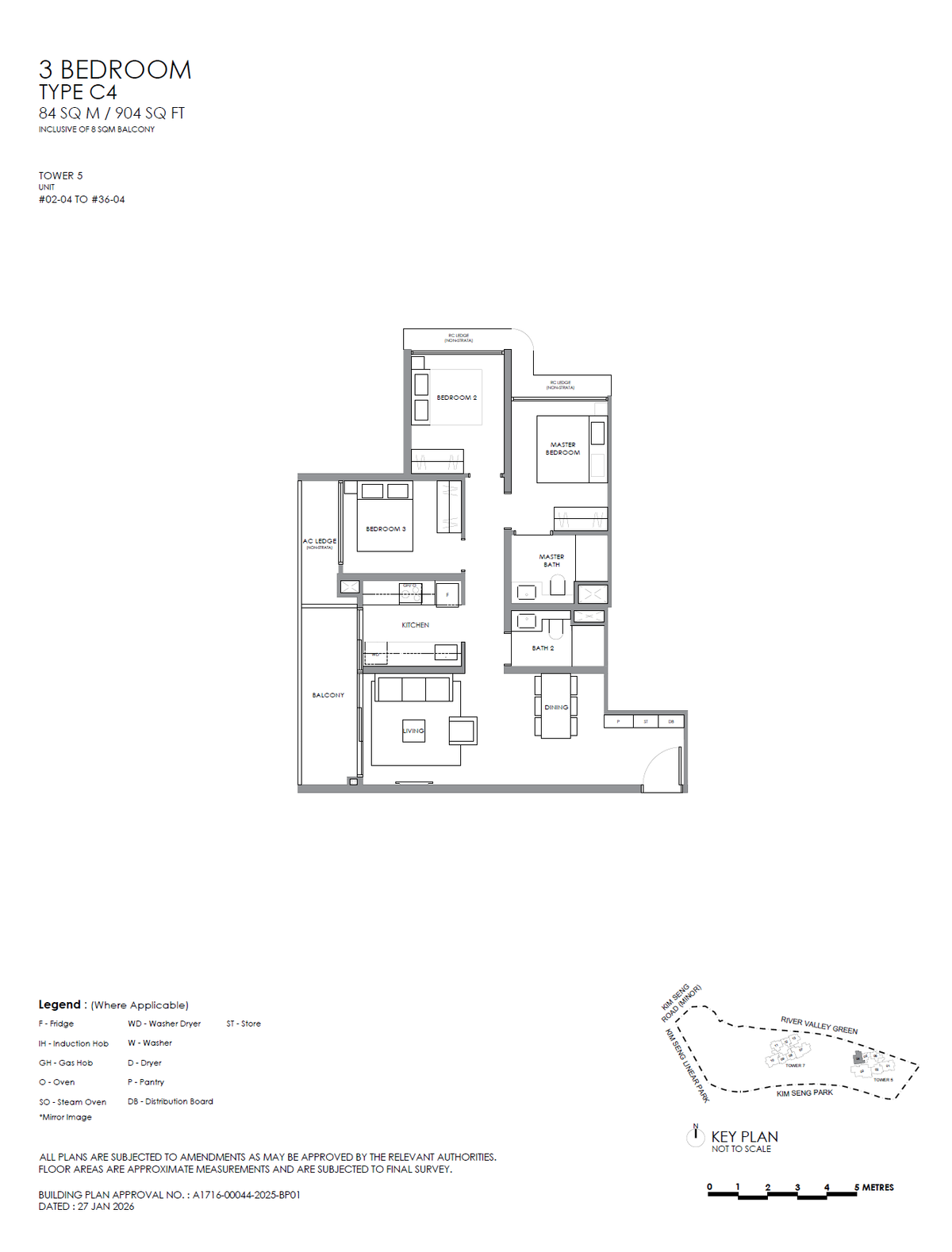 Floor plan C4 — 3 Bedroom