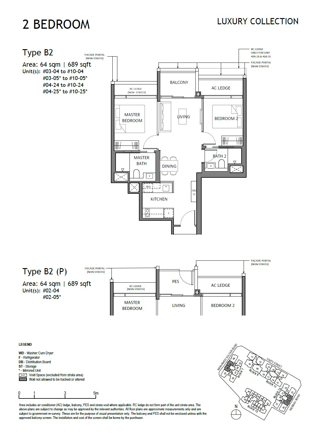 Floor plan B2 — 2 Bedroom · The Robertson Opus