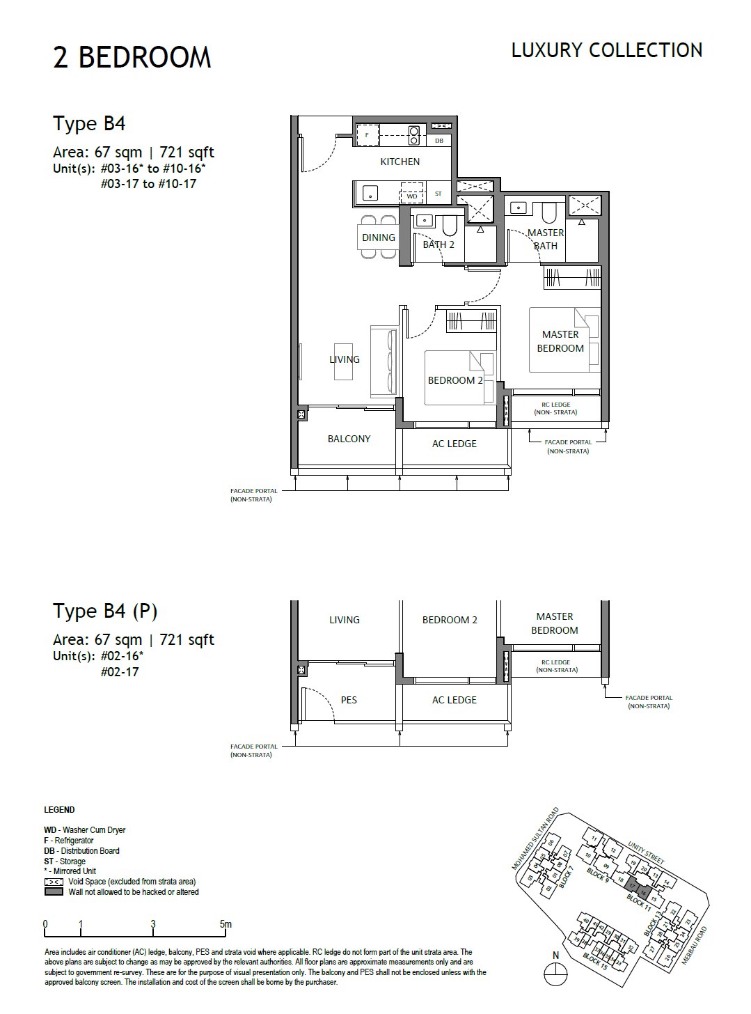 Floor plan B4 — 2 Bedroom · The Robertson Opus