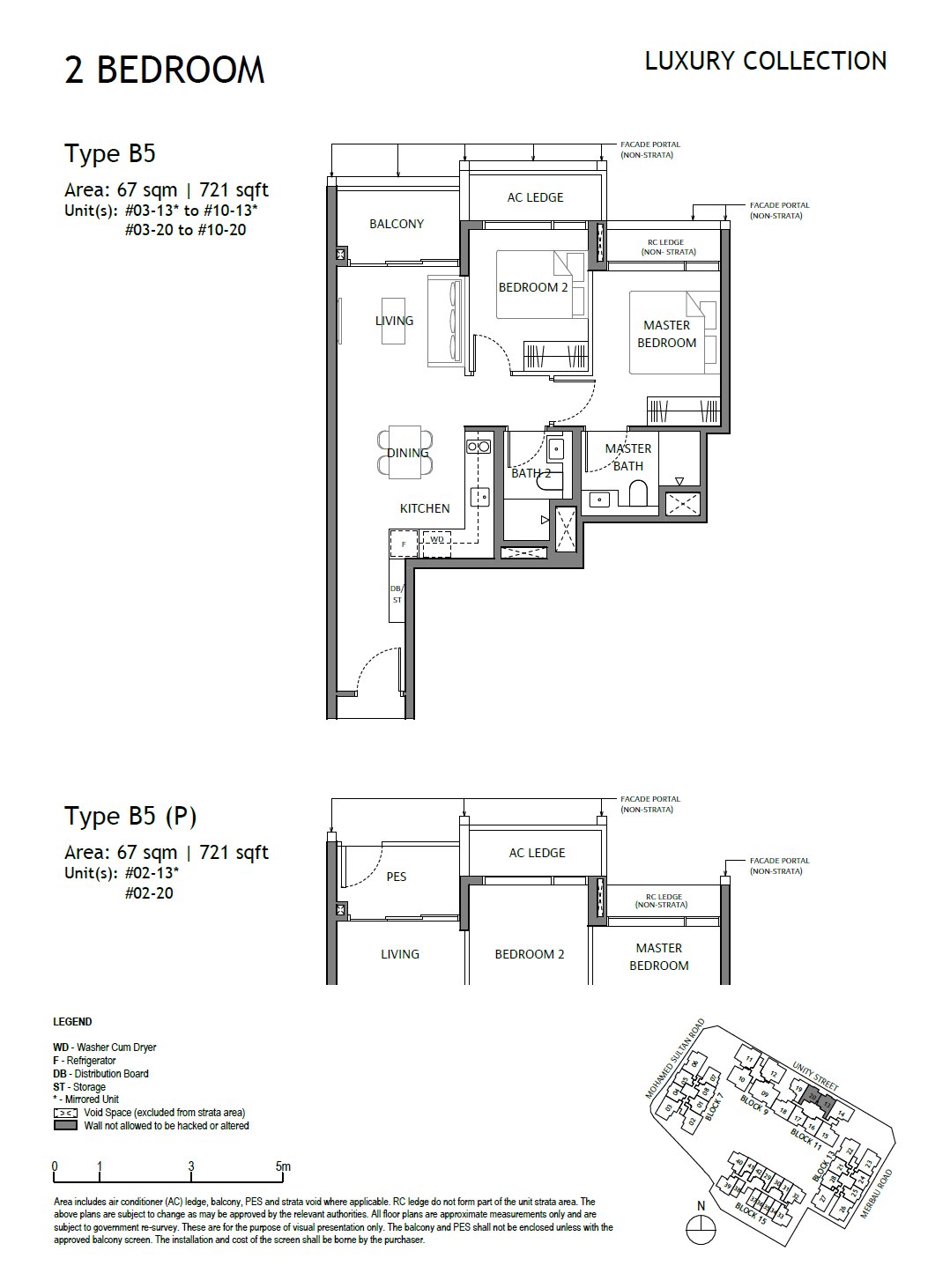 Floor plan B5 — 2 Bedroom · The Robertson Opus