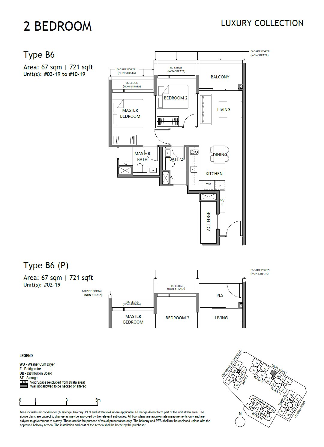 Floor plan B6 — 2 Bedroom · The Robertson Opus