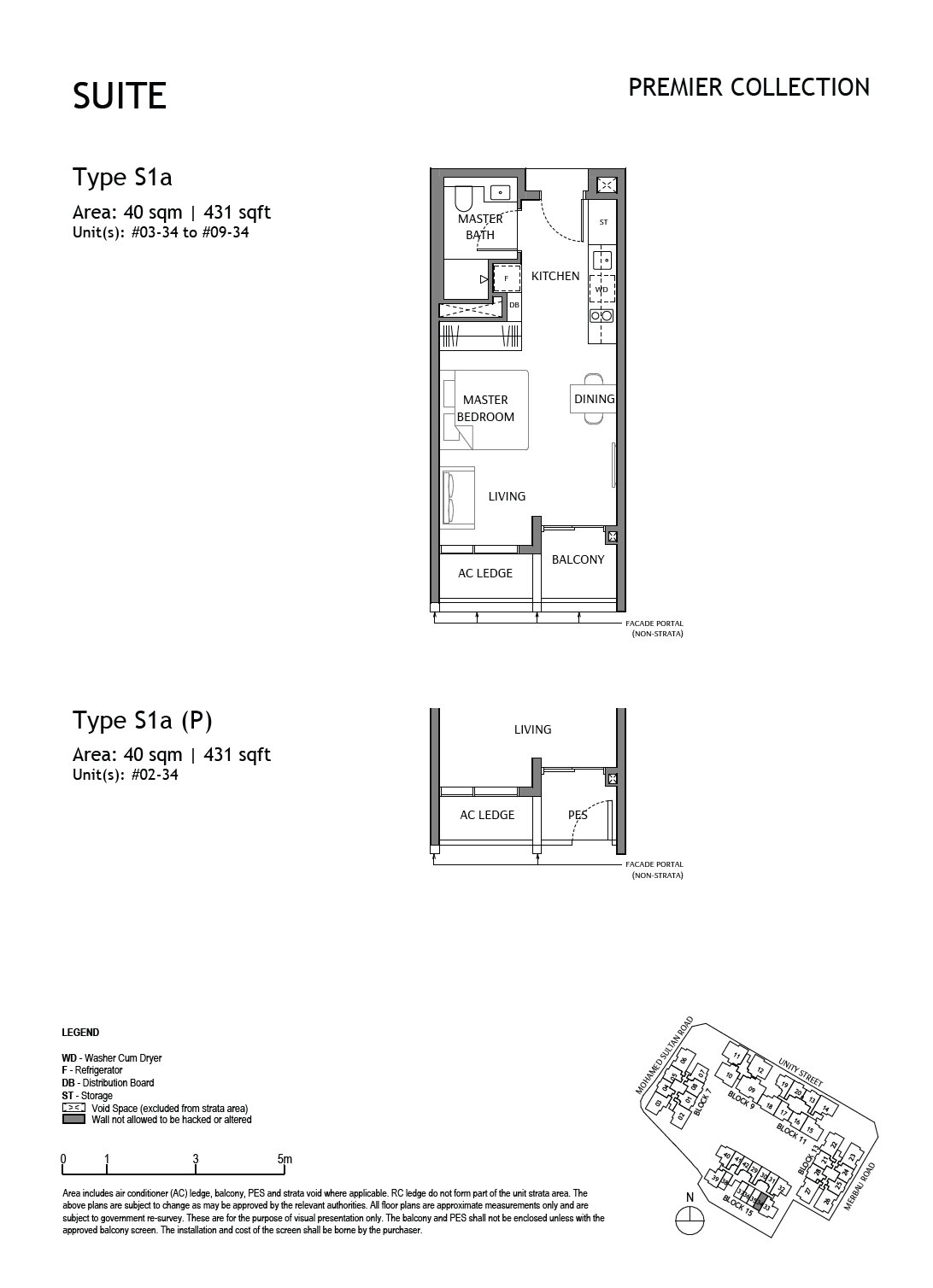 Floor plan S1a — Suite · The Robertson Opus