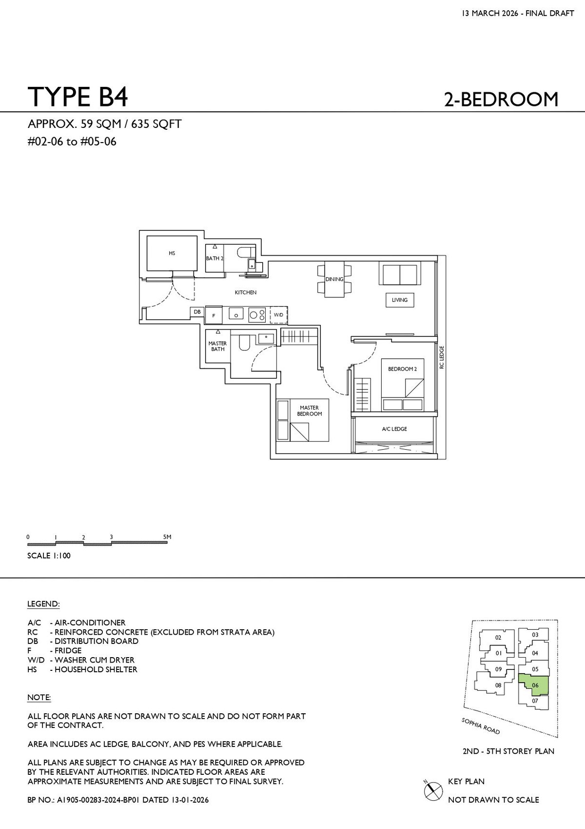 Floor plan B4 — 2 Bedroom