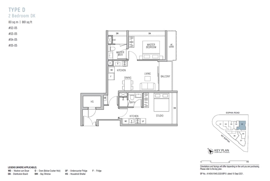 Floor plan D — 2 Bedroom Dual-Key