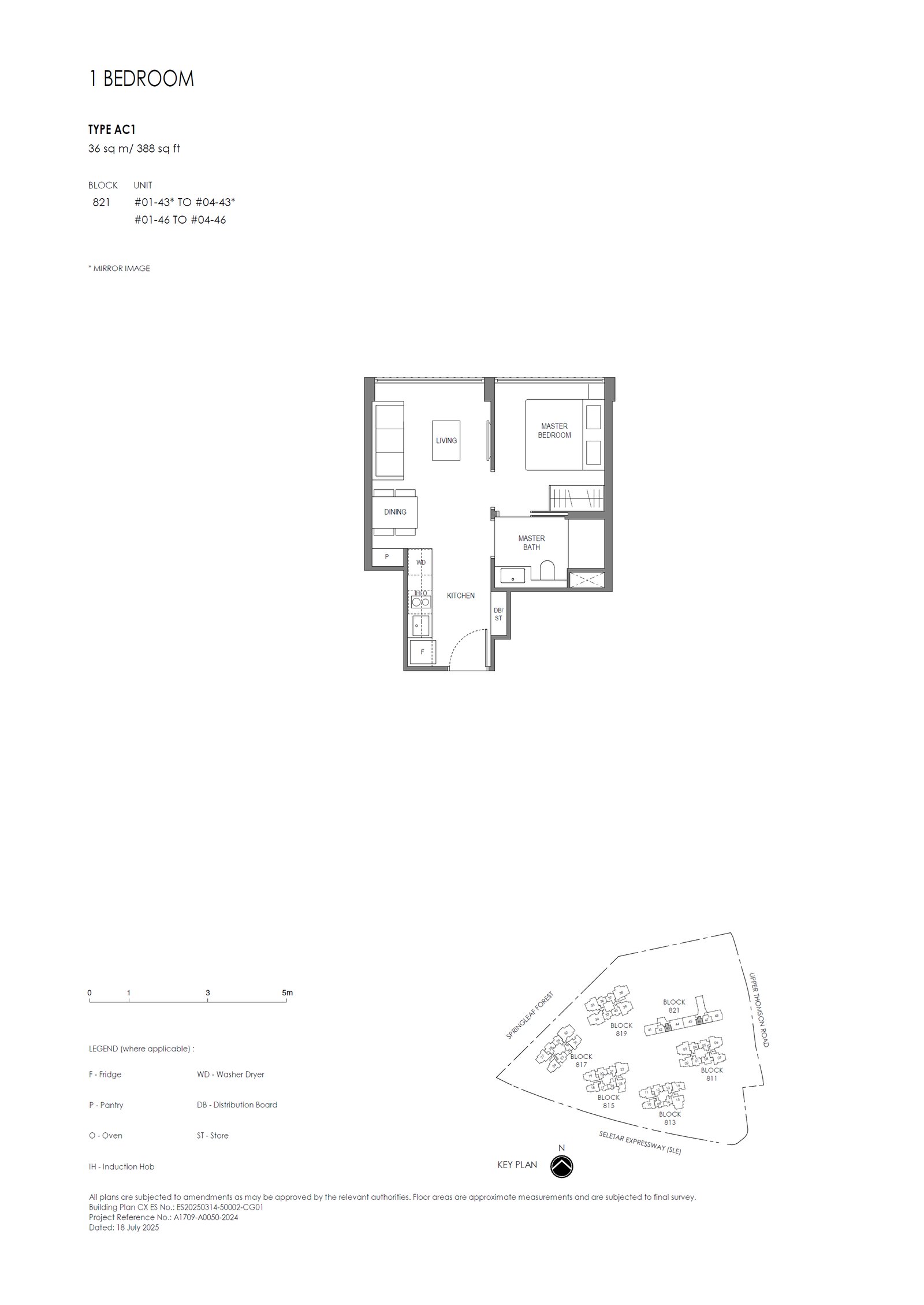 Floor plan AC1 — 1 Bedroom@conserved Building