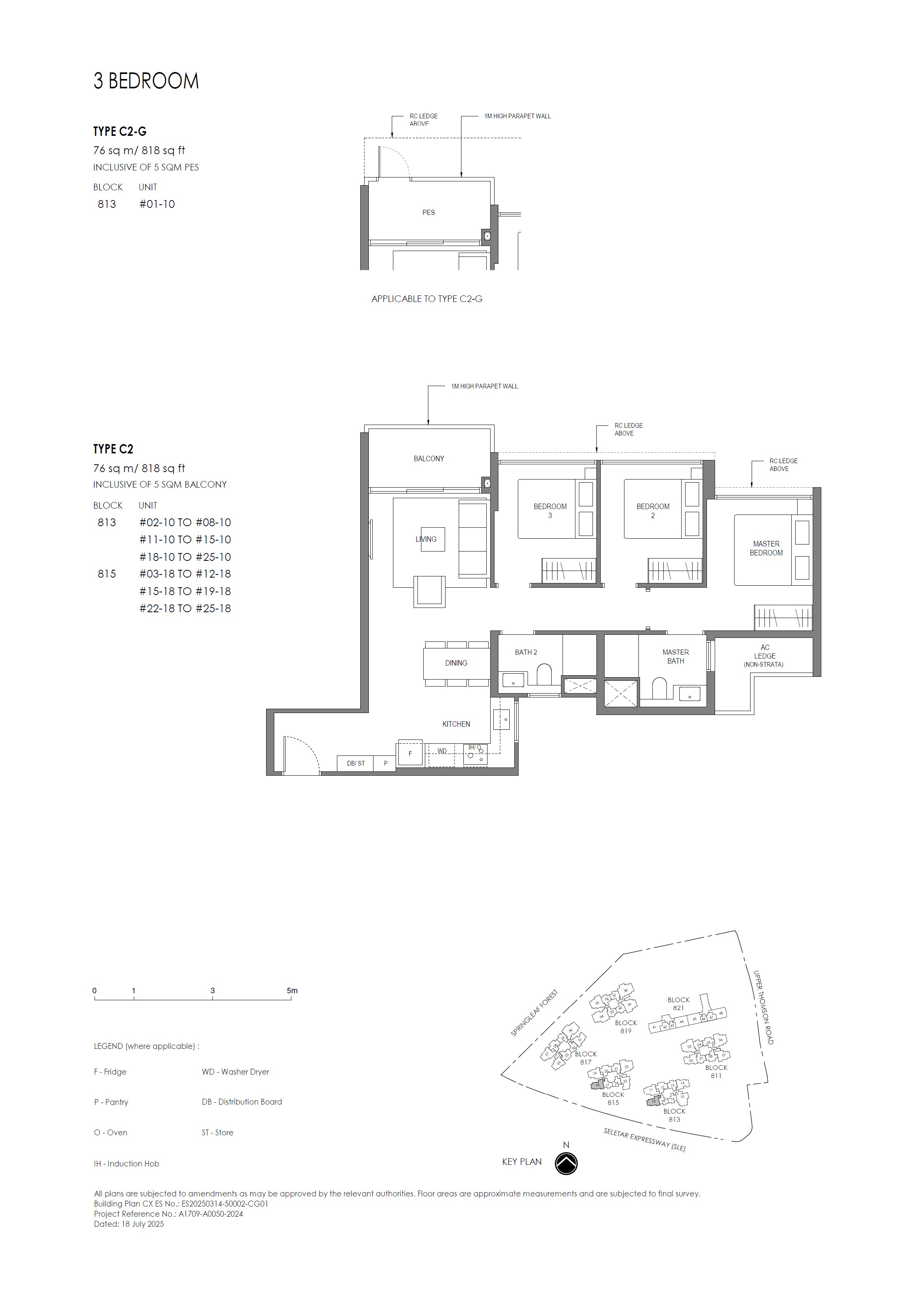 Floor plan C2 — 3 Bedroom (Basic)