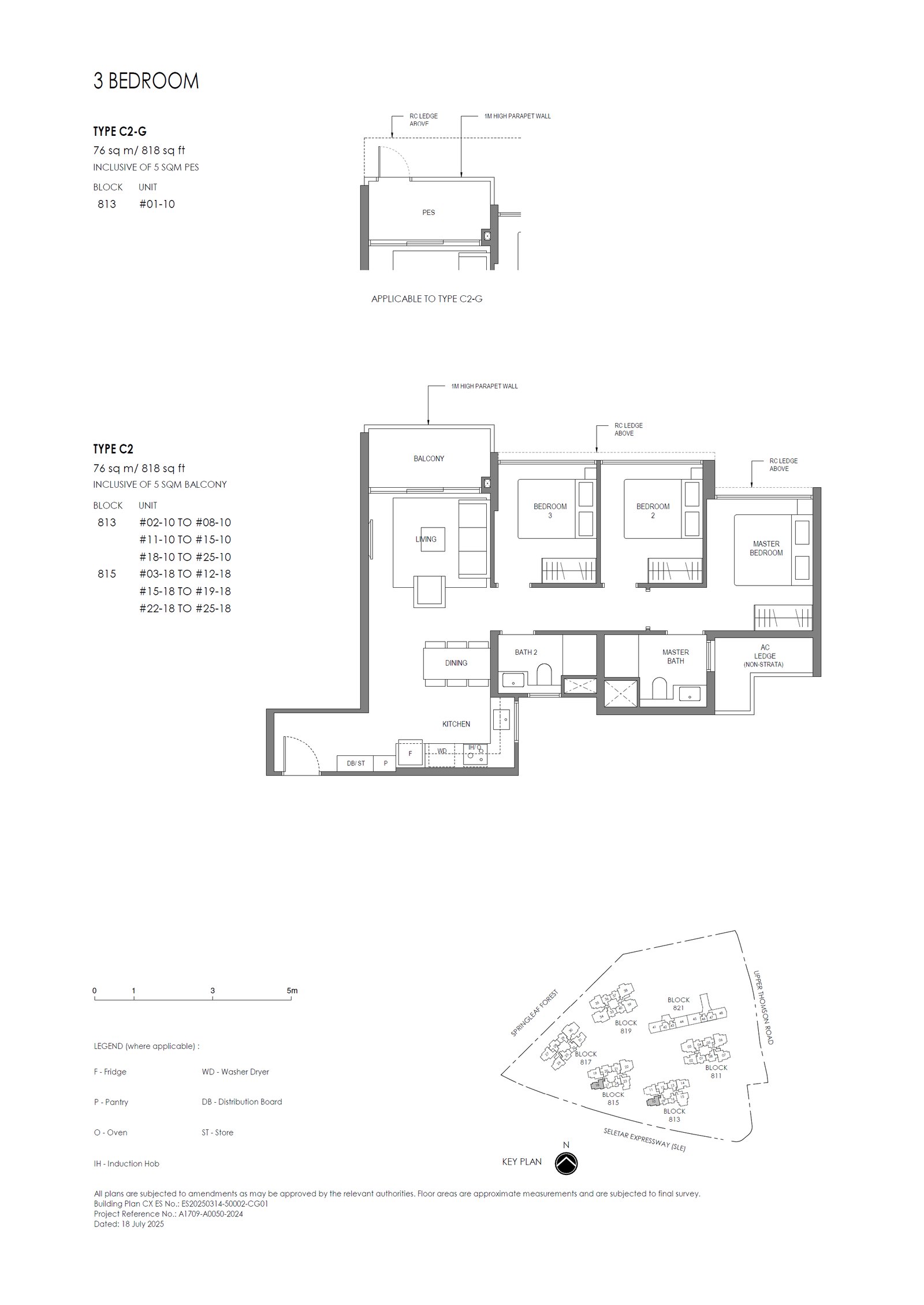 Floor plan C2-G — 3 Bedroom (Basic)