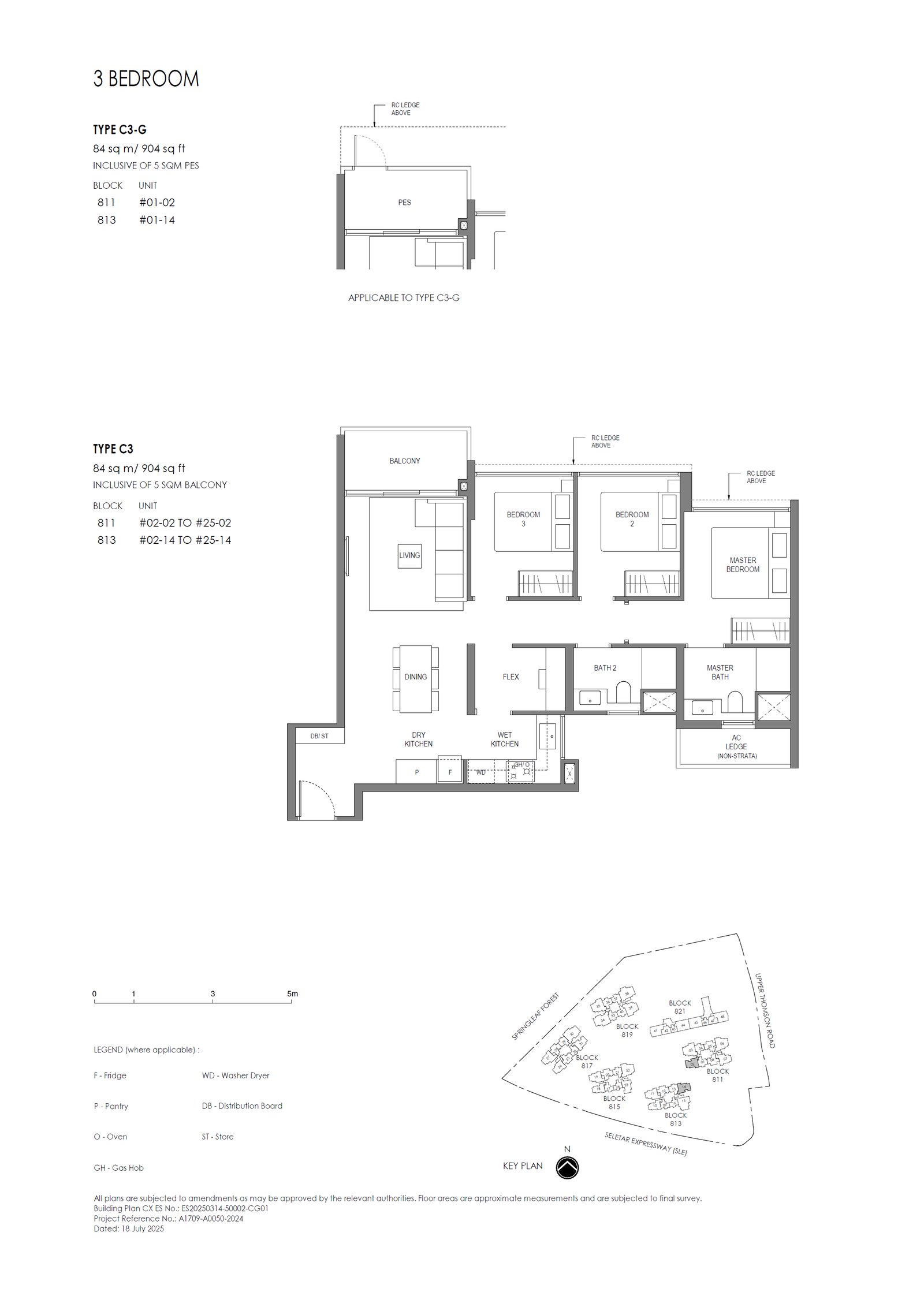 Floor plan C3 — 3 Bedroom (Standard)