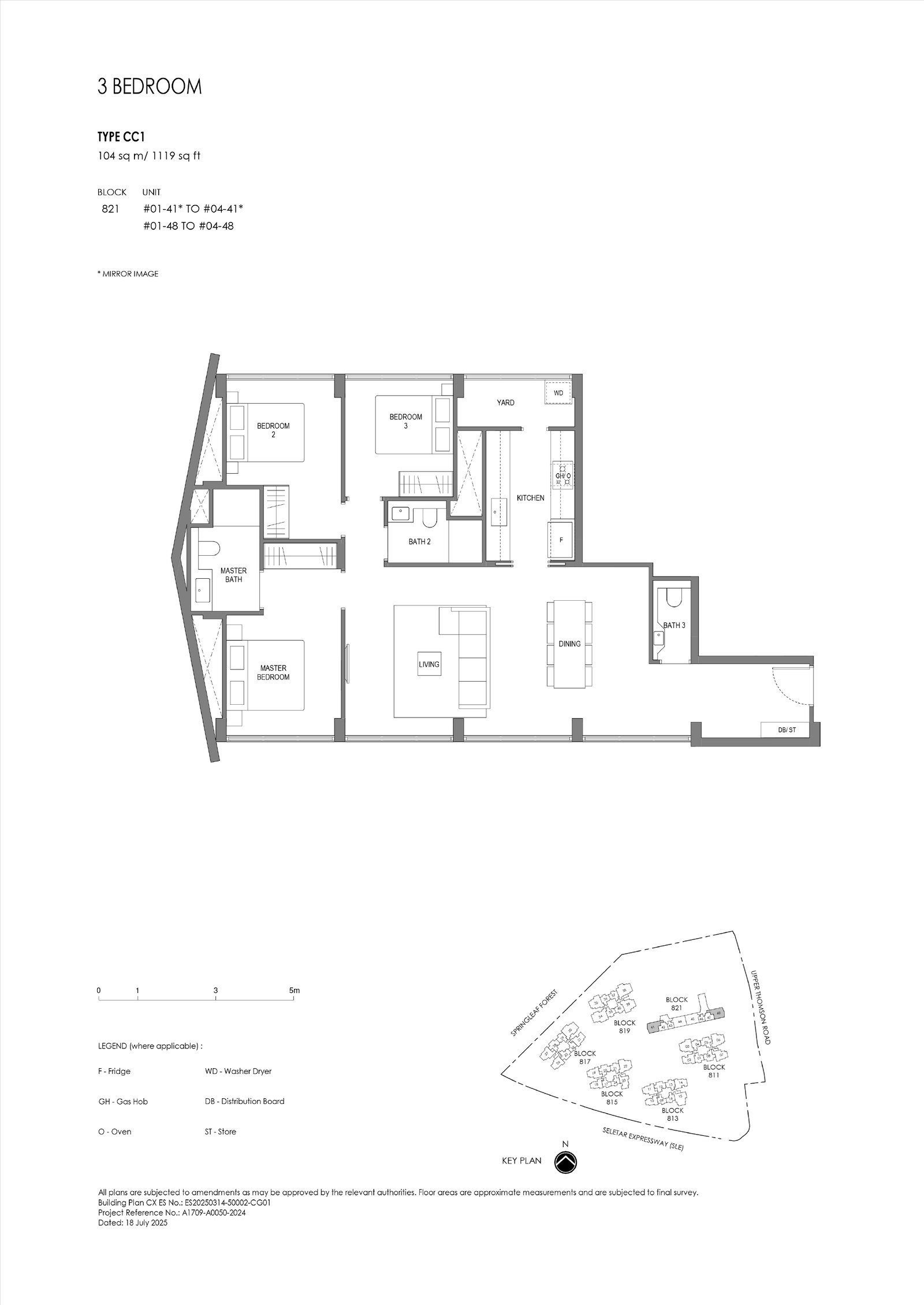 Floor plan CC1 — 3 Bedroom@conserved Building