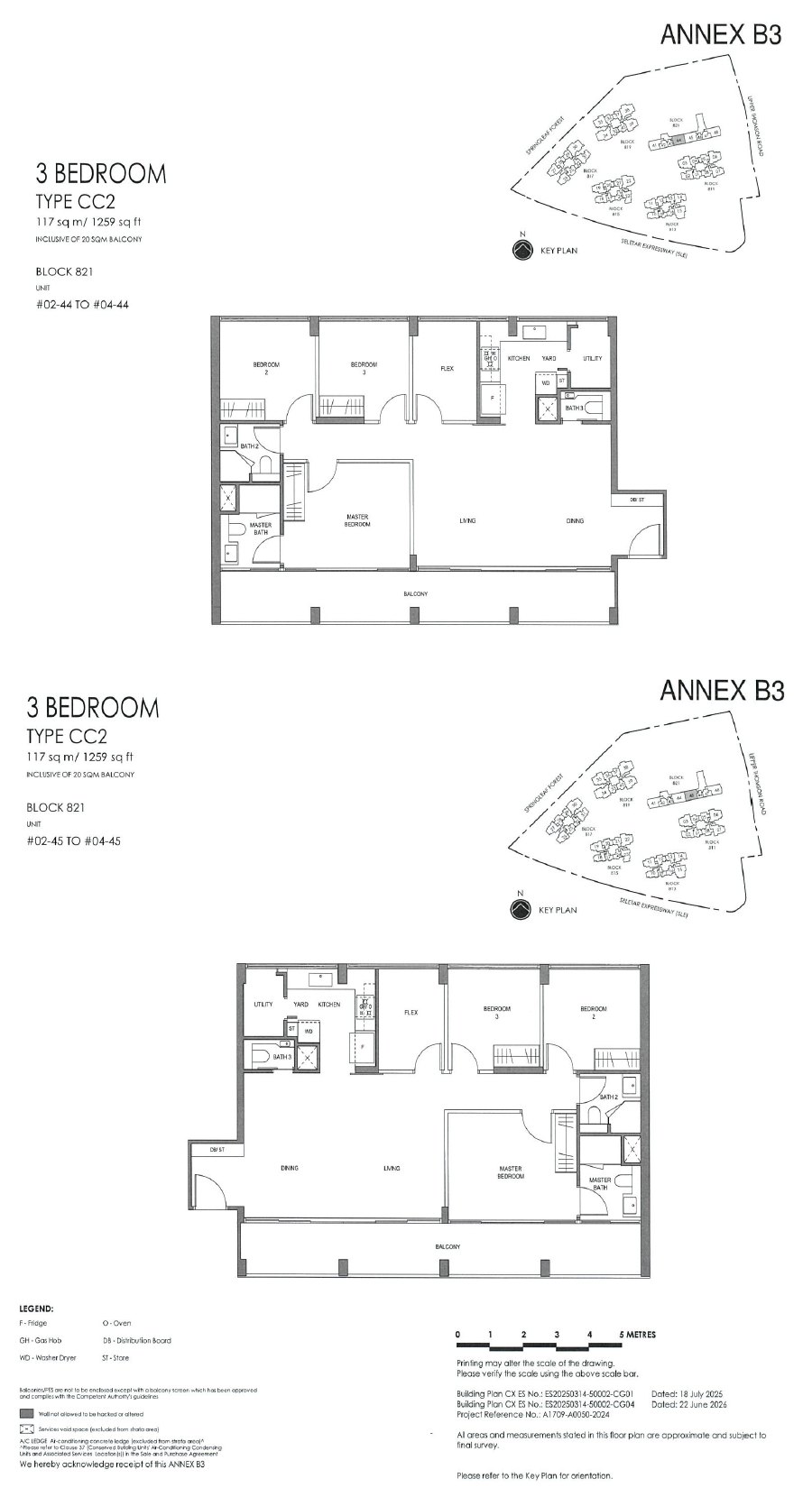 Floor plan CC2 — 3 Bedroom+study+utility