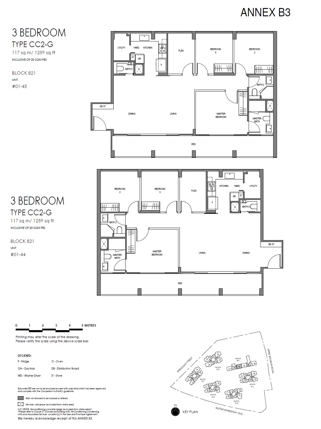 Floor plan CC2-G — 3 Bedroom+study+utility