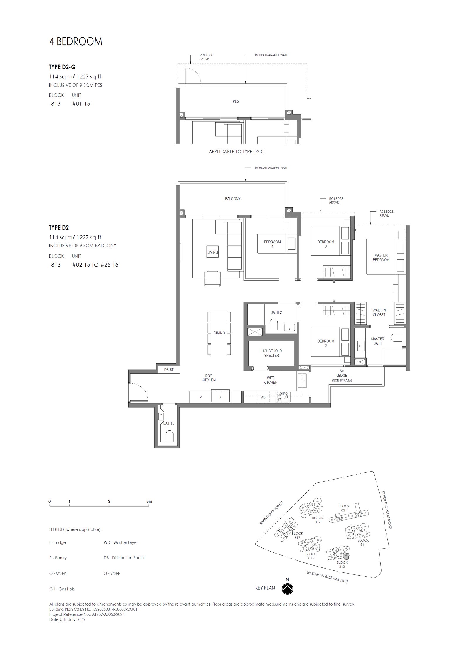Floor plan D2 — 4 Bedroom
