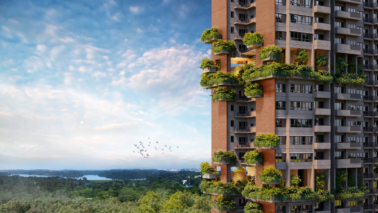 Springleaf Residence — sky terrace above the treetops