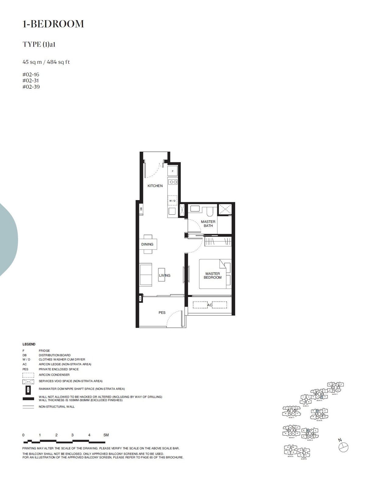 Floor plan 1a1 — 1 Bedroom