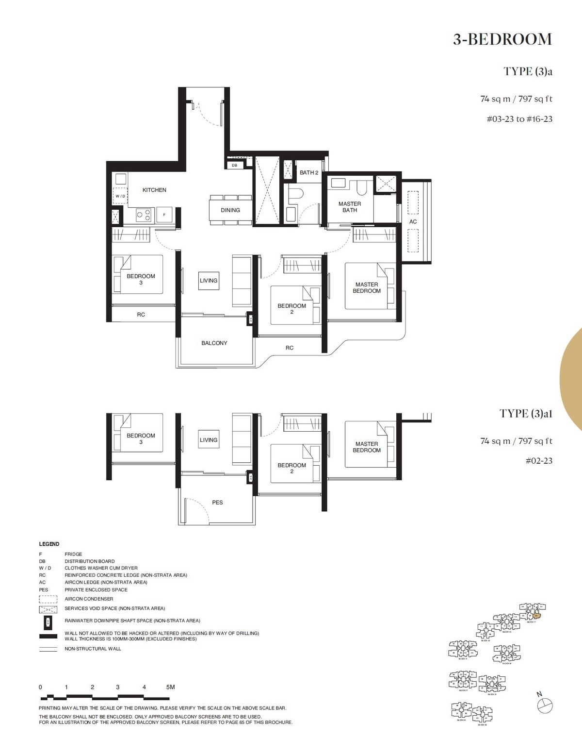 Floor plan 3a1 — 3 Bedroom