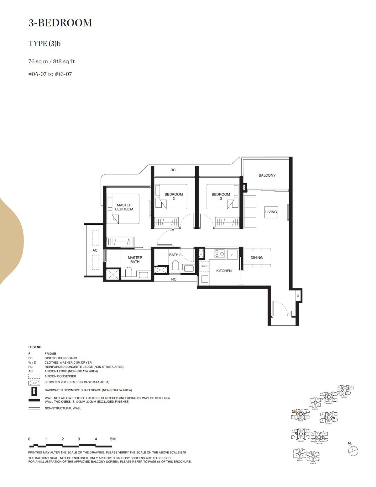 Floor plan 3b — 3 Bedroom