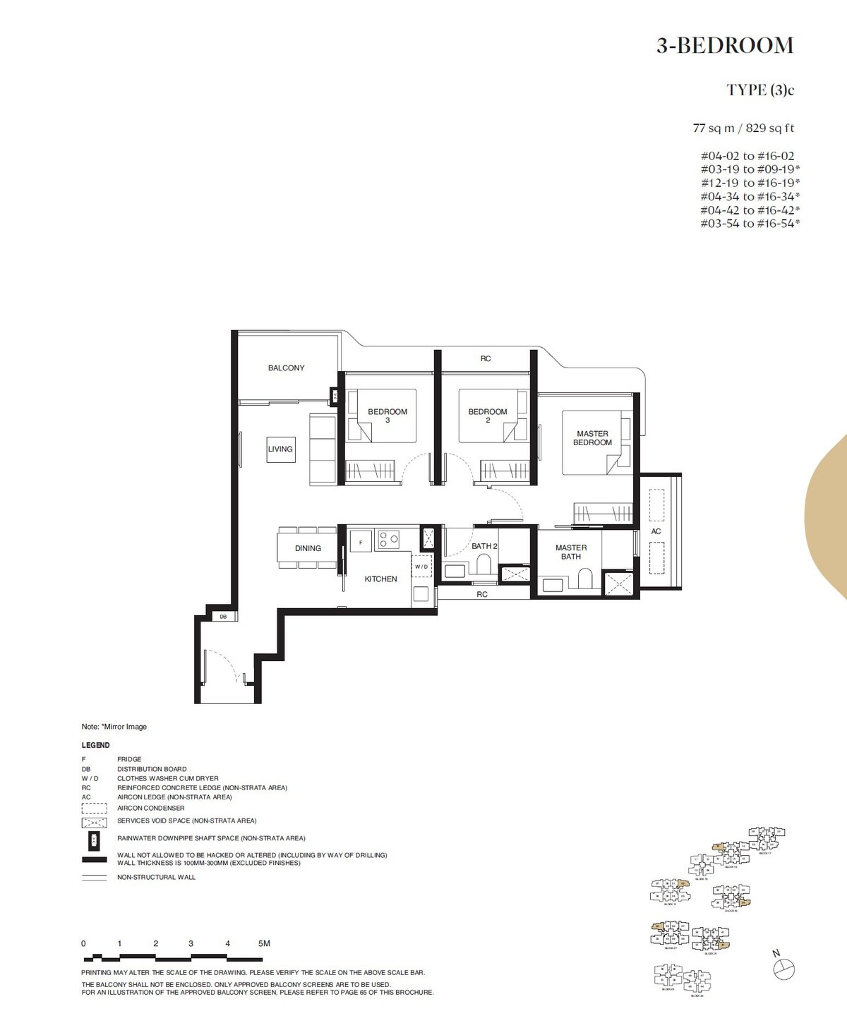 Floor plan 3c — 3 Bedroom