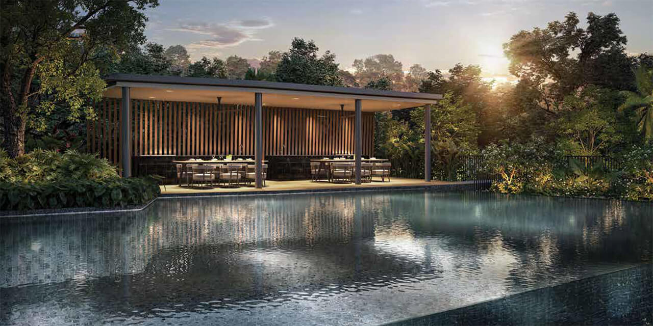 Poolside deck