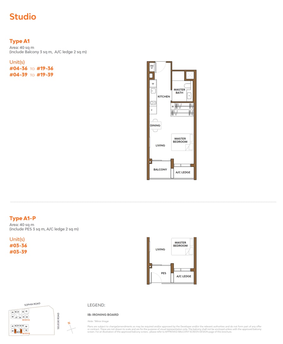 Floor plan A1 — Studio