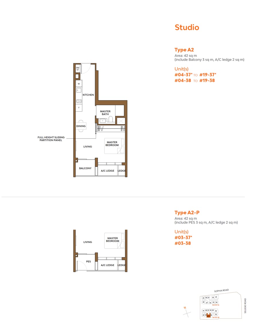 Floor plan A2 — Studio