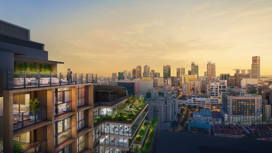 The Collective at One Sophia — One Social Sky Lounge, artist's impression