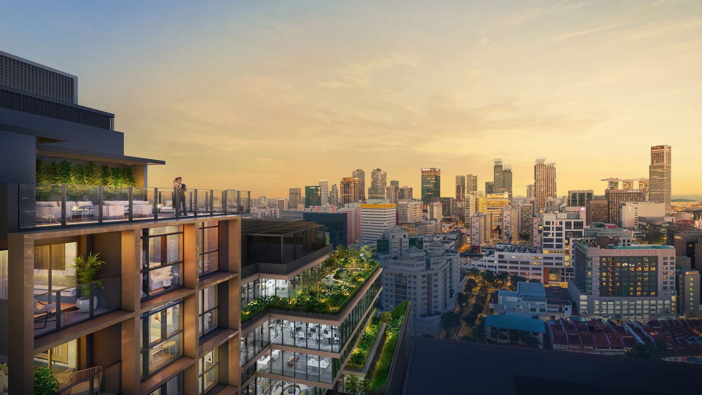The Collective at One Sophia — One Social sky lounge, artist's impression