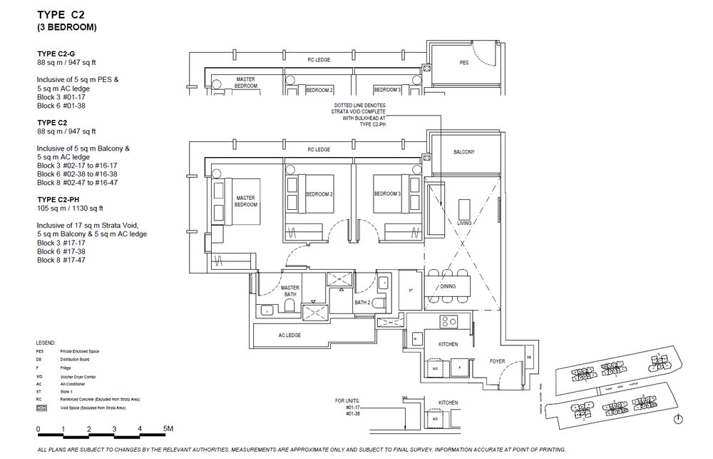 Floor plan C2 — 3 Bedroom