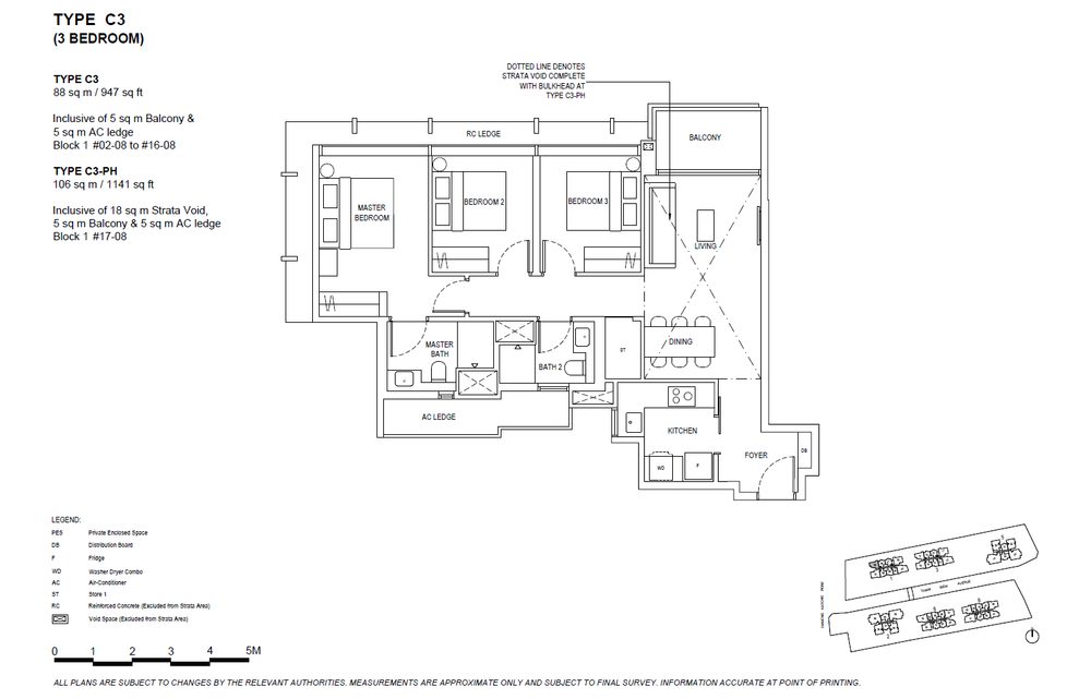 Floor plan C3 — 3 Bedroom