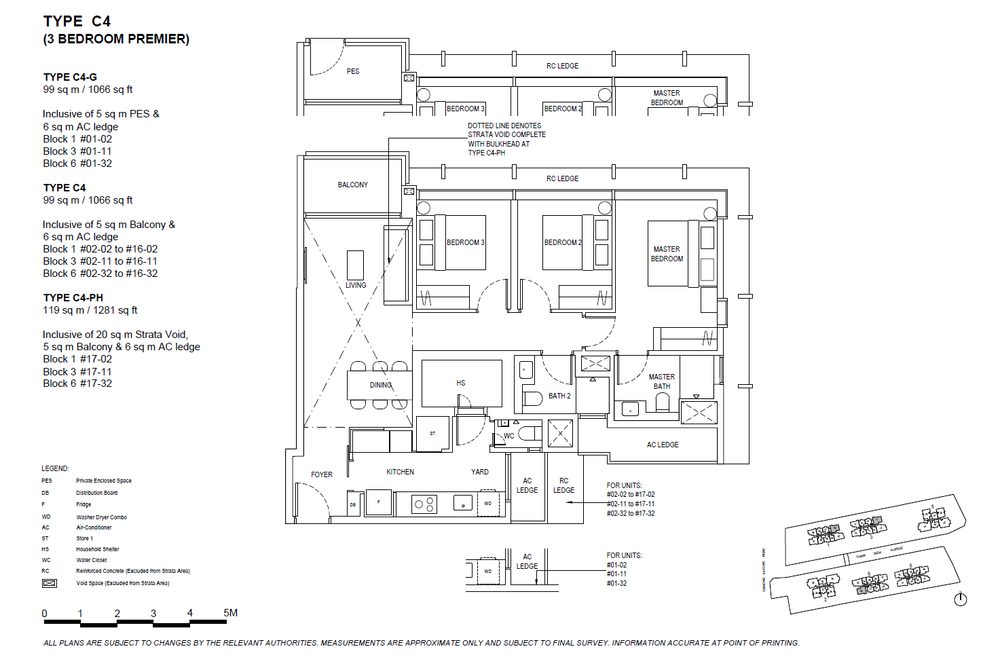 Floor plan C4 — 3 Bedroom Premier
