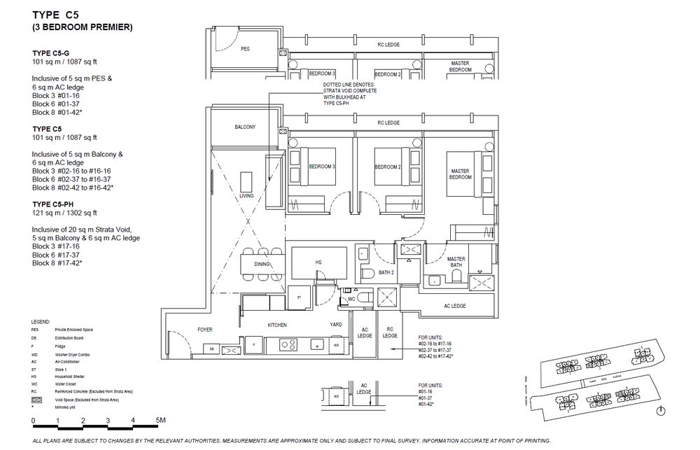 Floor plan C5 — 3 Bedroom Premier