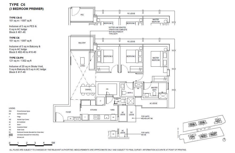 Floor plan C6 — 3 Bedroom Premier