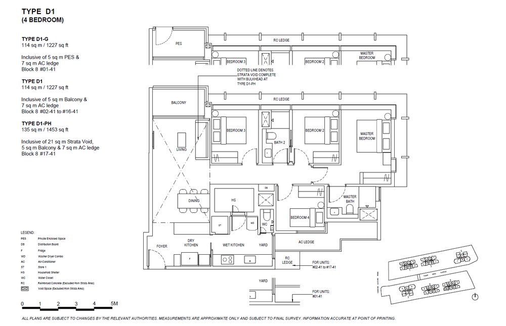 Floor plan D1 — 4 Bedroom
