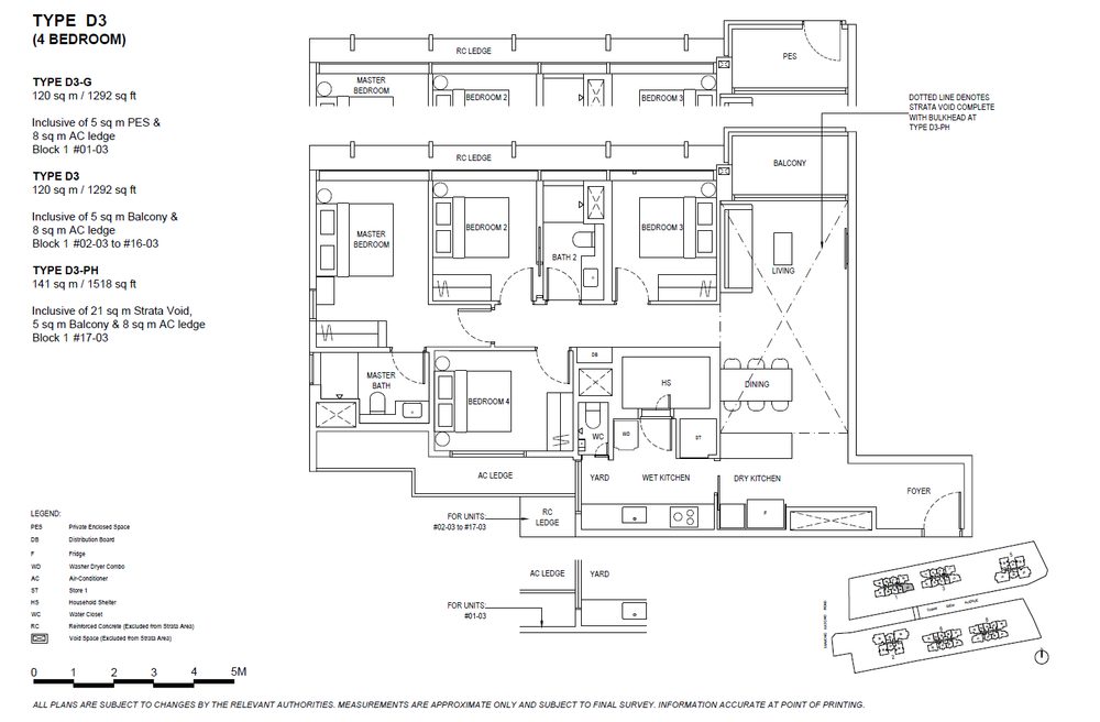 Floor plan D3 — 4 Bedroom