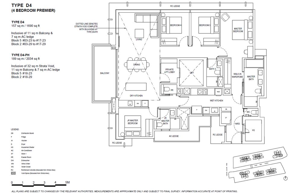 Floor plan D4 — 4 Bedroom Premier