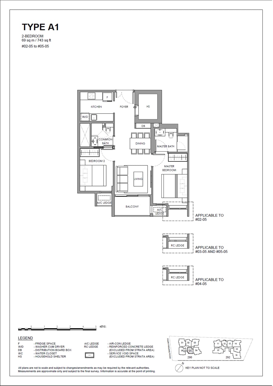 Floor plan A1 — 2 Bedroom